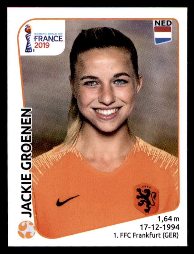 Jill Roord Panini Frauen WM 2019 Sticker 395 Niederlande 