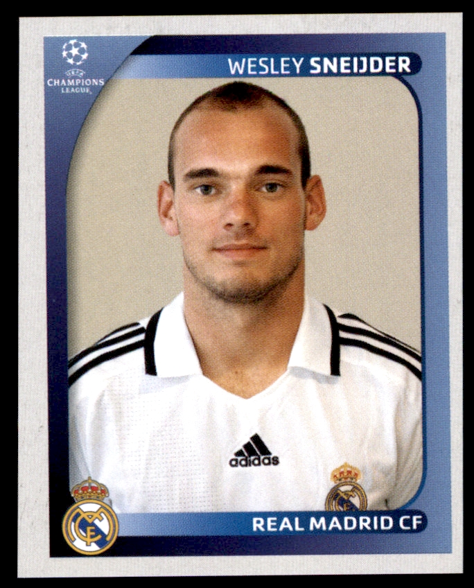 Panini 444 Wesley Sneijder Real Madrid UEFA CL 2008/09 